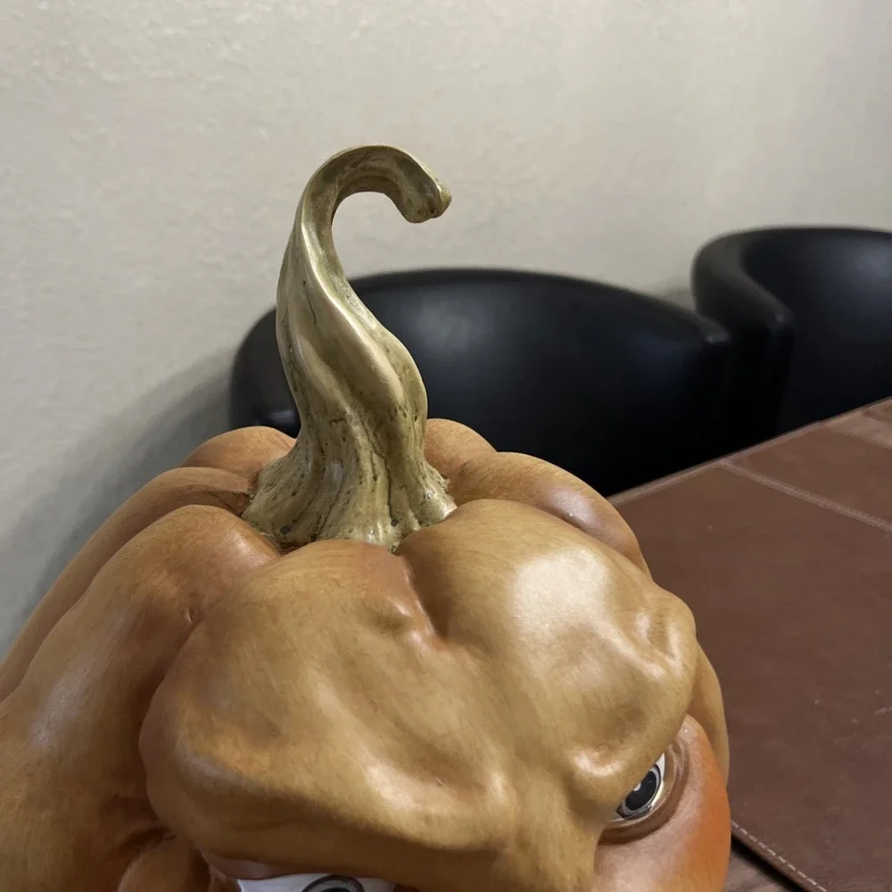 Jack O'Lantern Face Pumpkin Figure Anthromorphic Halloween Decor New 12
